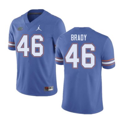 Men's Florida Gators #46 John Brady NCAA Jordan Brand Blue Authentic Stitched College Football Jersey ZKB8662DB